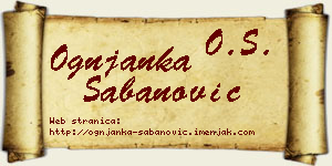 Ognjanka Šabanović vizit kartica